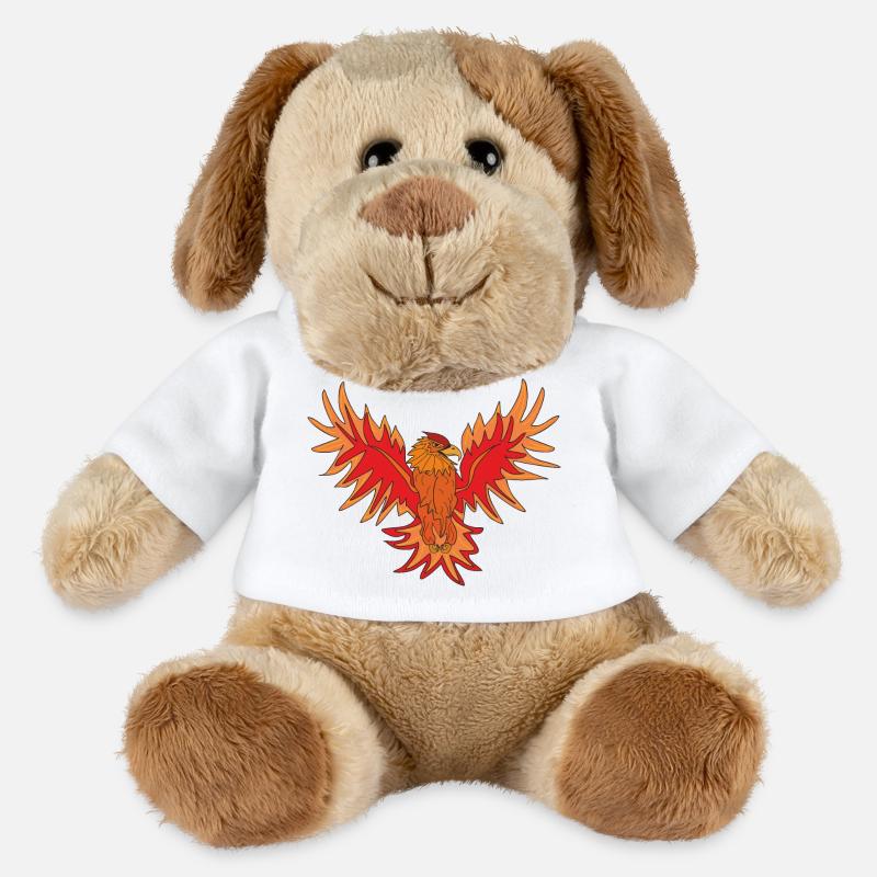 Un oiseau de feu - Chien en peluche Helge MiniFeet® - blanc