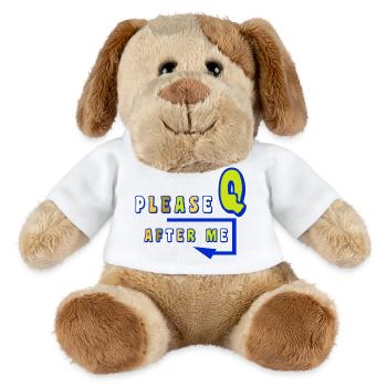 Please queue - MiniFeet® Dog Helge - white - Front