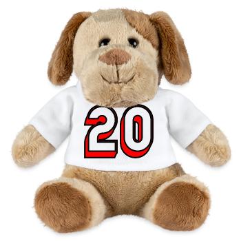 20. 20 JAHRE. 20-JÄHRIGES JUBILÄUM. 20-JÄHRIGES JUBILÄUM. - MiniFeet® Hund Helge - Weiß - Vorne