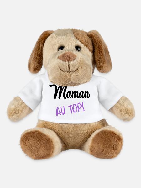 MAMAN. FÊTE DES MÈRES - Chien en peluche Helge MiniFeet® - blanc