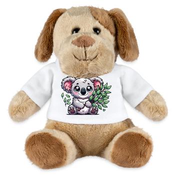 The cute koala with a eucalyptus bouquet - MiniFeet® Dog Helge - white - Front