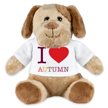 I LOVE AUTUMN - MiniFeet® Hund Helge - Weiß - Vorne