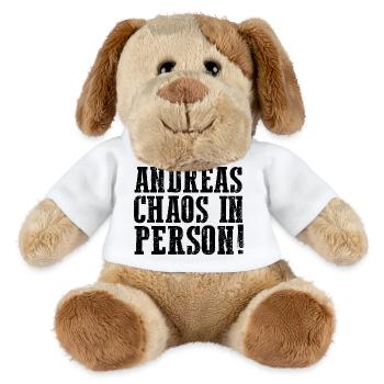 Prénom Andreas - Chien en peluche Helge MiniFeet® - blanc - Devant