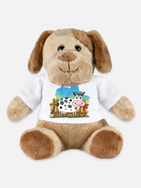 Vache - Chien en peluche Helge MiniFeet® - blanc