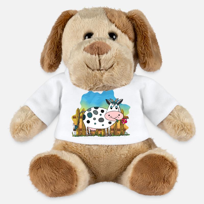 Vache - Chien en peluche Helge MiniFeet® - blanc