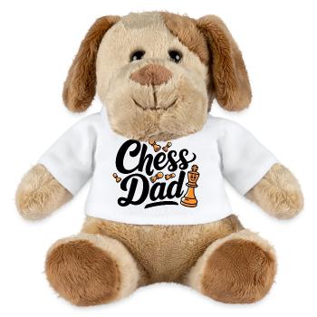 Chess Dad Schach Spruch Zitat - MiniFeet® Hund Helge - Weiß - Vorne