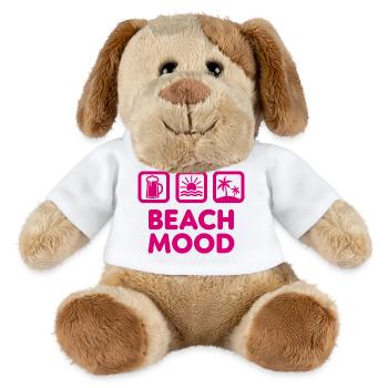 Beach Mood Summer Sun Sea Beer - MiniFeet® Dog Helge - white - Front
