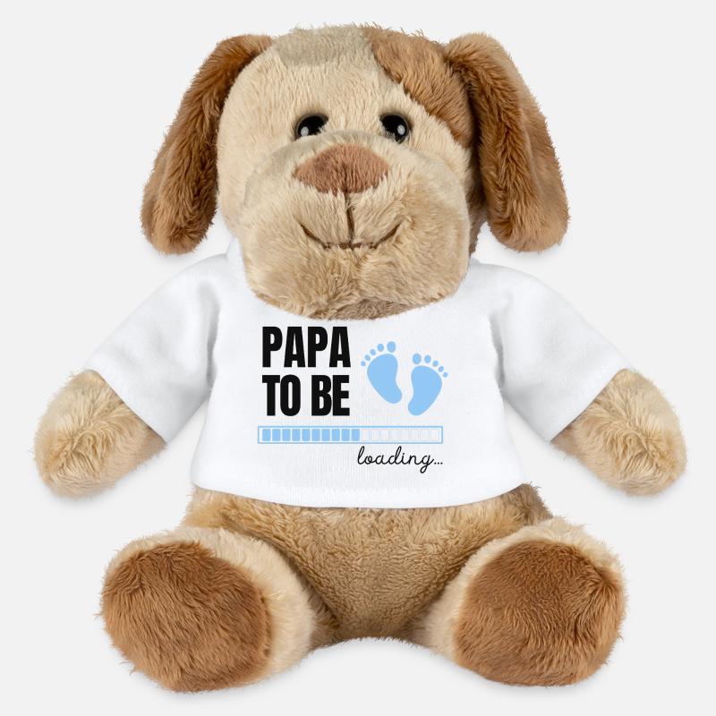 Futur papa - garçon - Chien en peluche Helge MiniFeet® - blanc