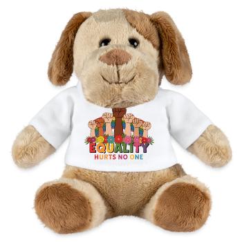 Mois de la fierté LGBTQ - L’égalité ne fait de mal à personne - Chien en peluche Helge MiniFeet® - blanc - Devant