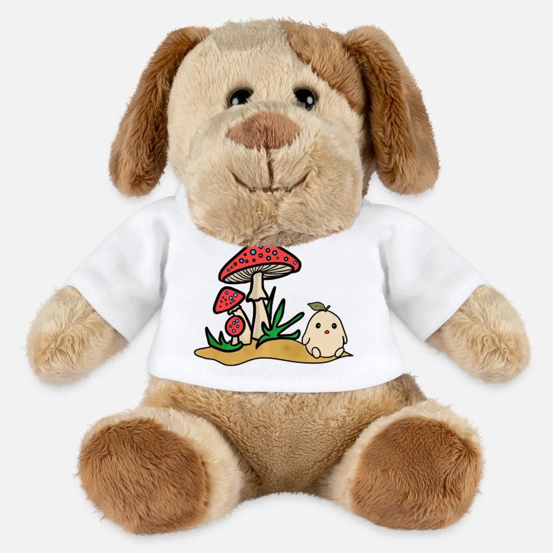Tama und Pilze  - MiniFeet® Hund Helge - Weiß