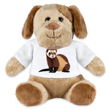 Beautiful Ferret for Animal Lovers - MiniFeet® Dog Helge - white - Front
