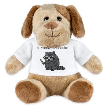 Lustig, Maskierter Waschbär, Mit, Messer - MiniFeet® Hund Helge - Weiß - Vorne