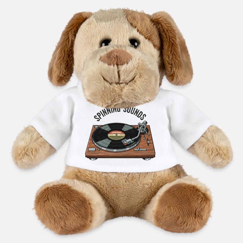 Plattenspieler - MiniFeet® Hund Helge - Weiß