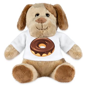 Einfacher Schokoladen-Donut für Feinschmecker - MiniFeet® Hund Helge - Weiß - Vorne