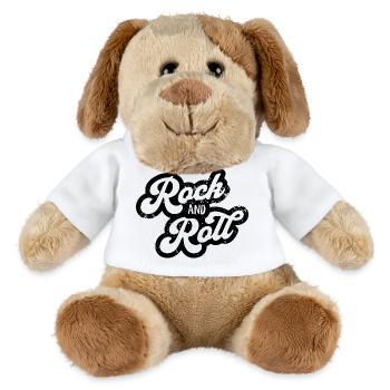 Rock'n'Roll Typografie Design - MiniFeet® Hund Helge - Weiß - Vorne