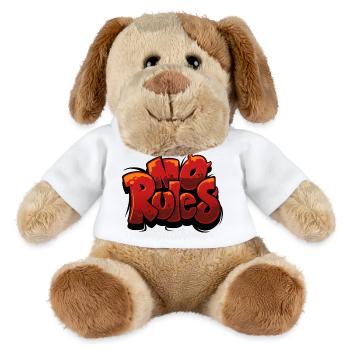 No rules Graffiti Urban Red - MiniFeet® Dog Helge - white - Front