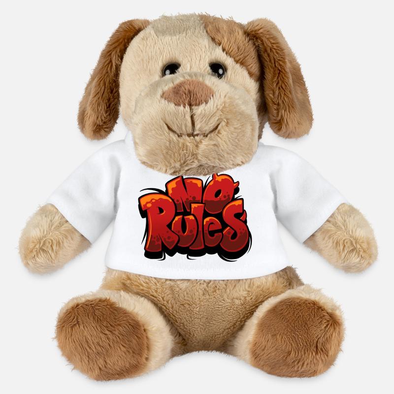 No rules Graffiti Urban Red - MiniFeet® Dog Helge - white