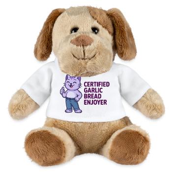 Certified Garlic Bread Enjoyer - Funny Cat T-Shirt - MiniFeet® Dog Helge - white - Front