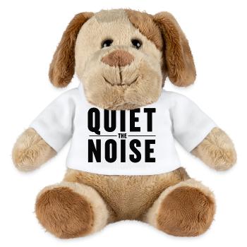 Quiet The Noise Ruhe Achtsamkeit Statement - MiniFeet® Hund Helge - Weiß - Vorne