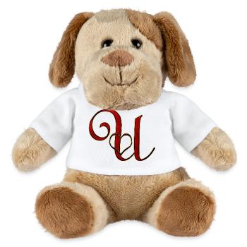 God Heart Gold Lettering Ornament - MiniFeet® Dog Helge - white - Front