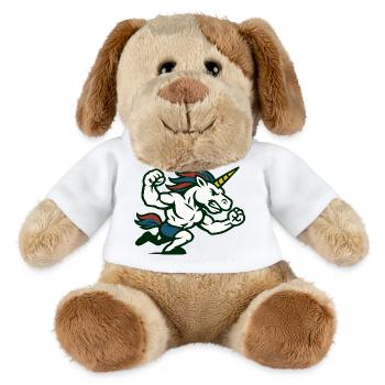Power Unicorn Running Strong Fantasy Illustration - MiniFeet® Dog Helge - white - Front