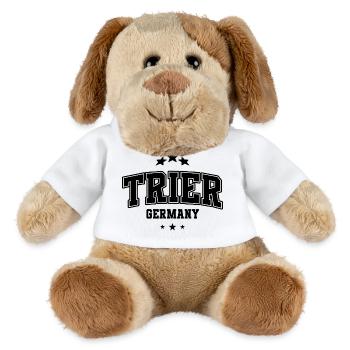 Trier Block Font Arch – Varsity Style - MiniFeet® Dog Helge - white - Front
