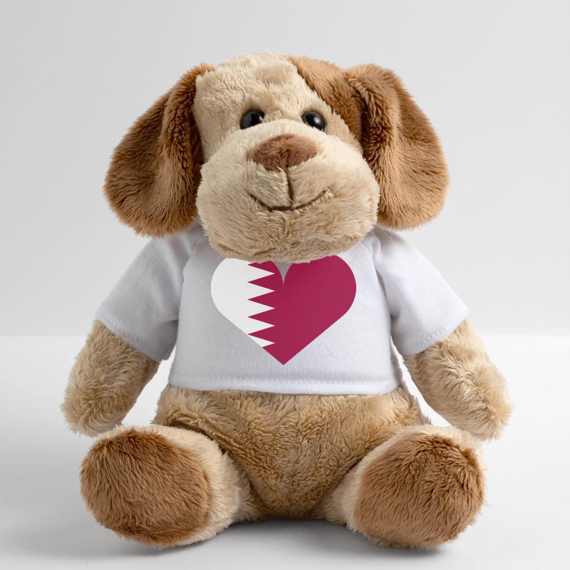 Drapeau du cœur du Qatar Chien en peluche Helge MiniFeet®