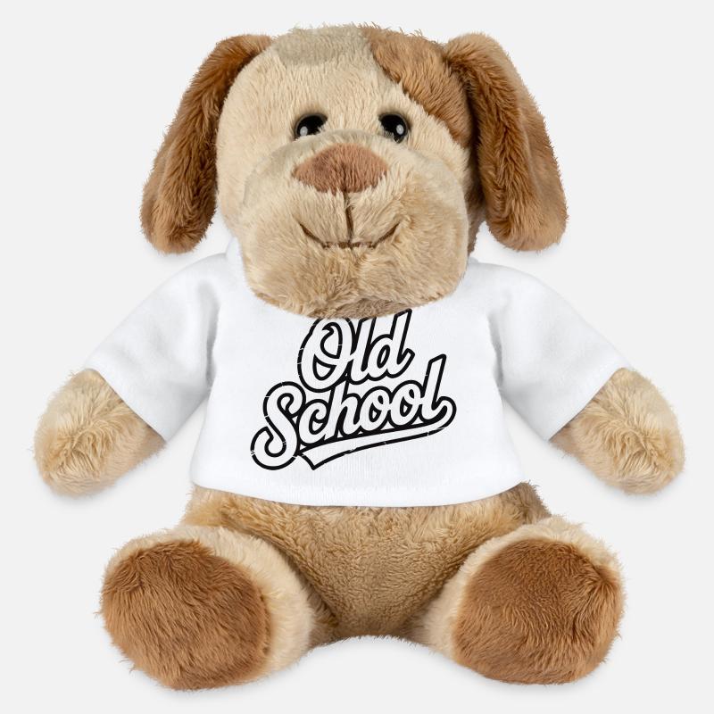 Old School Script Vintage-Logo - MiniFeet® Hund Helge - Weiß