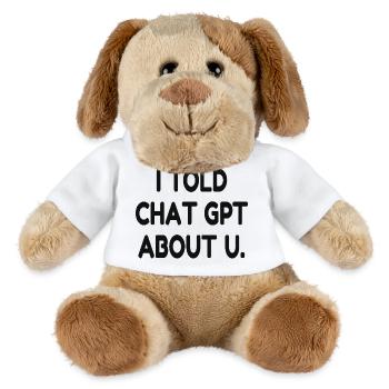 I Told ChatGPT About You – Funny AI Quote - MiniFeet® Hund Helge - Weiß - Vorne