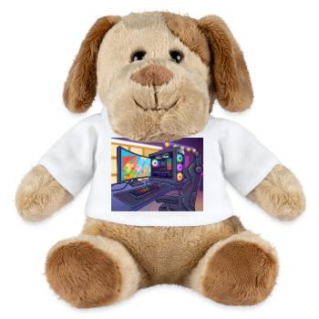 RGB Gaming PC Atmosphere - MiniFeet® Dog Helge - white - Front