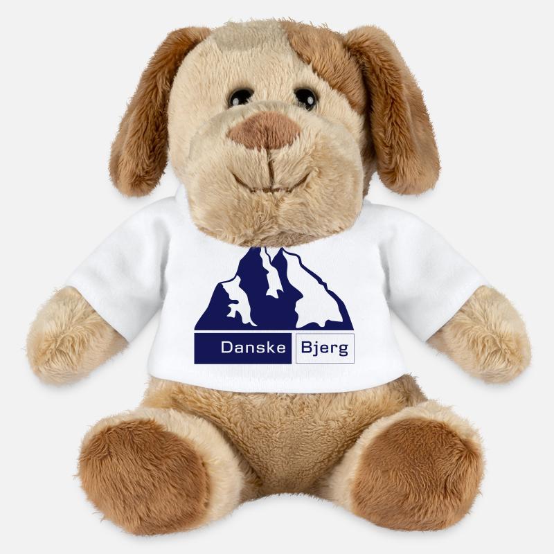 Danske Bjerg - Chien en peluche Helge MiniFeet® - blanc