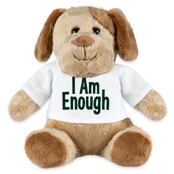 I Am Enough Selbstvertrauen Statement - MiniFeet® Hund Helge - Weiß - Vorne
