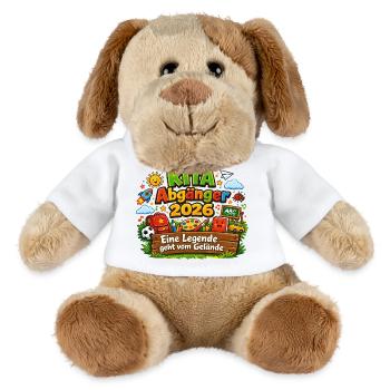 Kita Abgänger 2026 Abschied Kindergarten - MiniFeet® Hund Helge - Weiß - Vorne