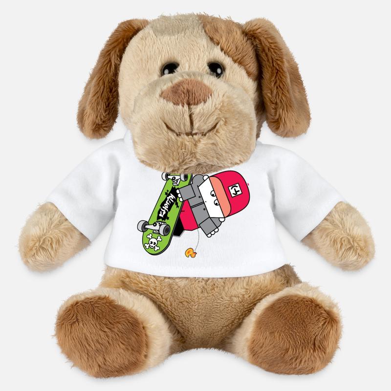 Neon Skate Panda Graphic - MiniFeet® Dog Helge - white