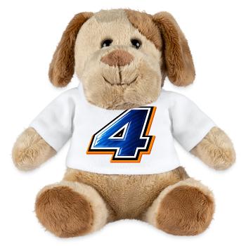 Maillot de football numéro 4 Style sportif - Chien en peluche Helge MiniFeet® - blanc - Devant