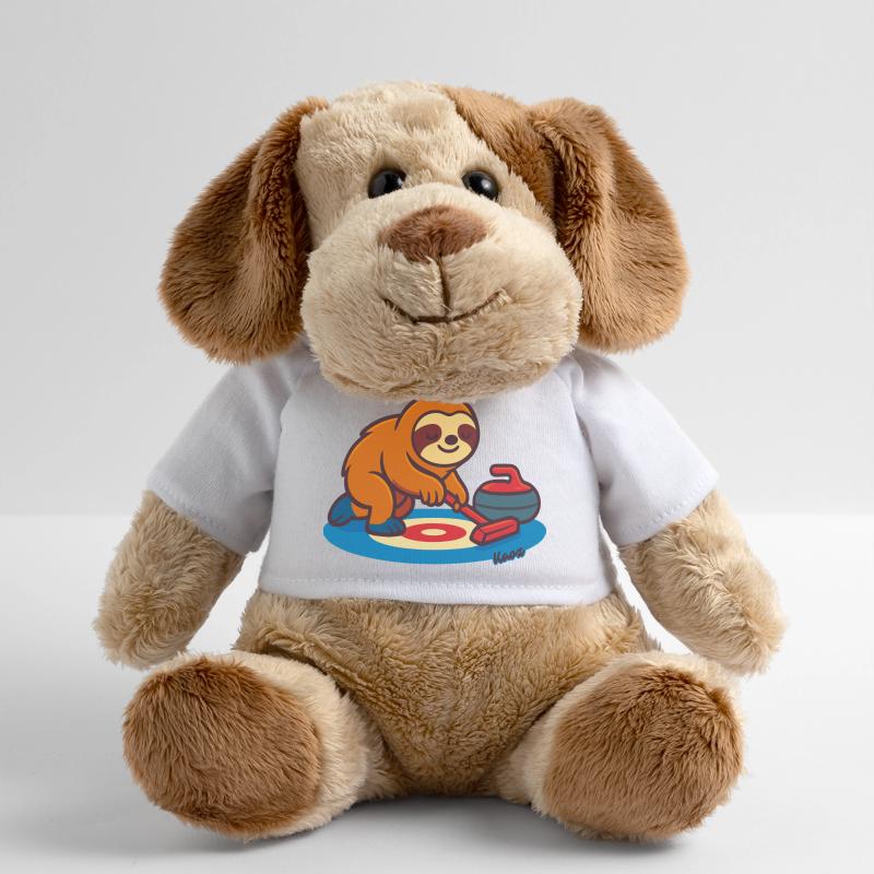 Curling Sloth on Broom MiniFeet® Dog Helge
