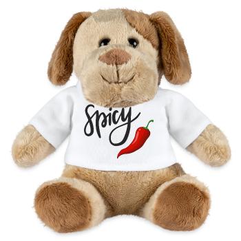 Scénario de piment épicé Humour sur la nourriture drôle - Chien en peluche Helge MiniFeet® - blanc - Devant