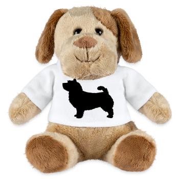 Silhouette du Norwich Terrier - Chien en peluche Helge MiniFeet® - blanc - Devant