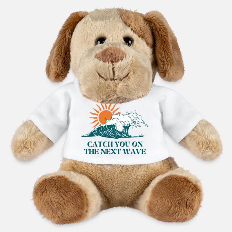 Next Wave Solar Surf Slogan - MiniFeet® Dog Helge - white