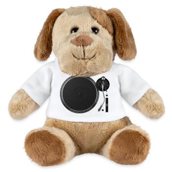 Minimalist Turntable Vinyl Record - MiniFeet® Dog Helge - white - Front