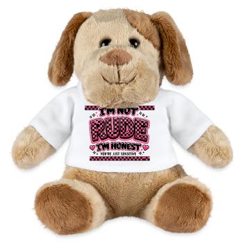 Ich bin ehrlich, du bist sensibel Geschenk - MiniFeet® Hund Helge - Weiß - Vorne