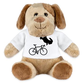 Bicycle Cycling Bunny - Chien en peluche Helge MiniFeet® - blanc - Devant