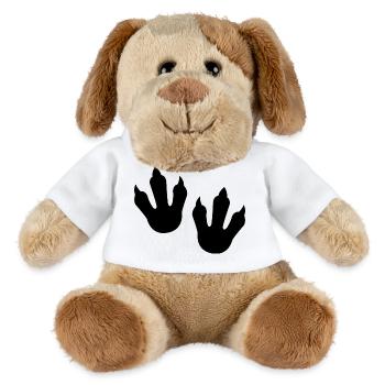 Empreintes de dinosaures - Chien en peluche Helge MiniFeet® - blanc - Devant
