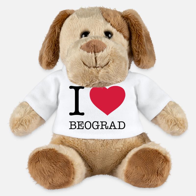 I LOVE BEOGRAD Belgrad Serbien - MiniFeet® Hund Helge - Weiß