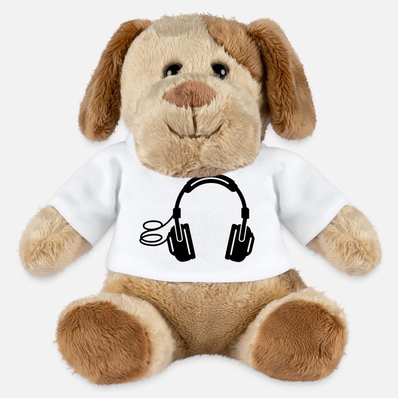 Kopfhörer headphones - MiniFeet® Hund Helge - Weiß