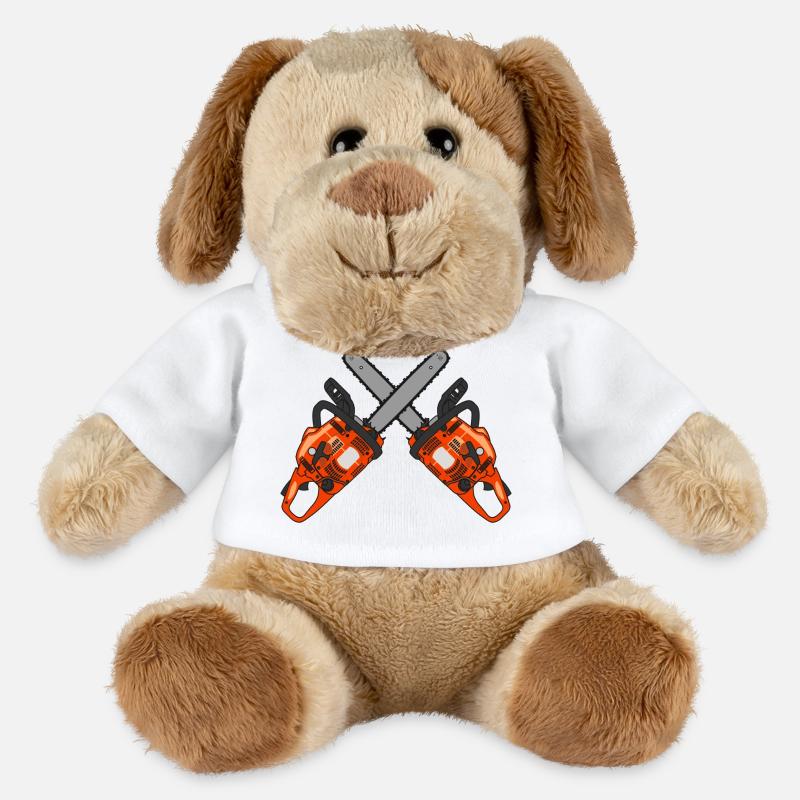 Croix de tronçonneuse - Chien en peluche Helge MiniFeet® - blanc