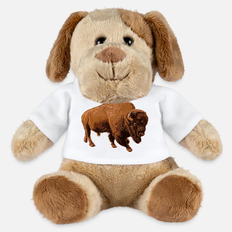 Bison - Chien en peluche Helge MiniFeet® - blanc