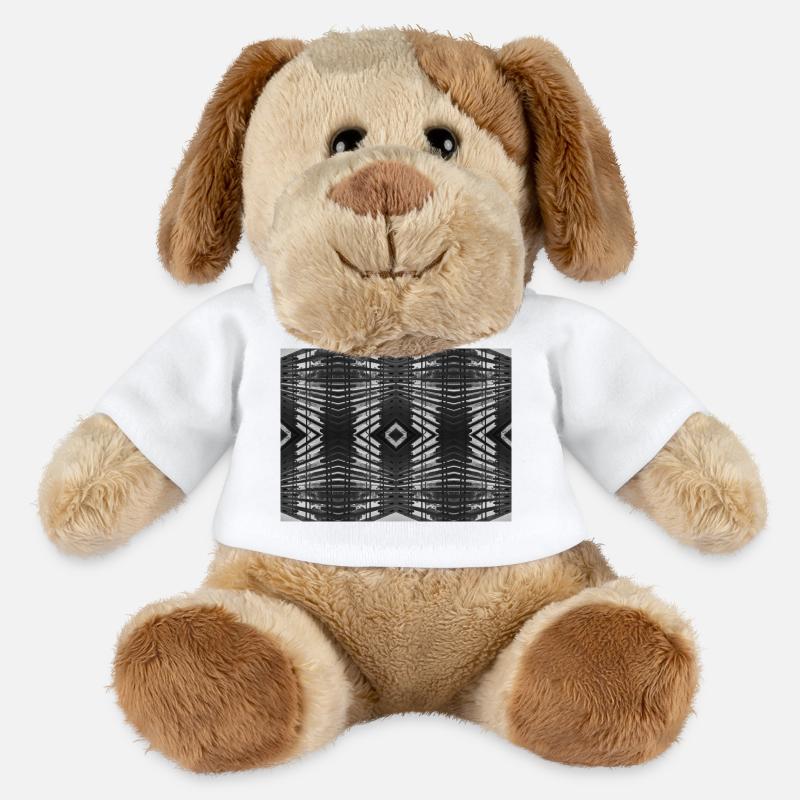Bois abstrait V.3 - Chien en peluche Helge MiniFeet® - blanc