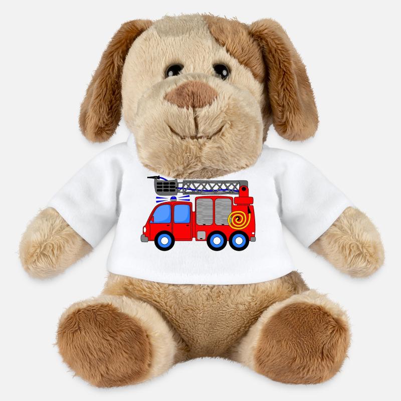 Fire engine children - MiniFeet® Dog Helge - white