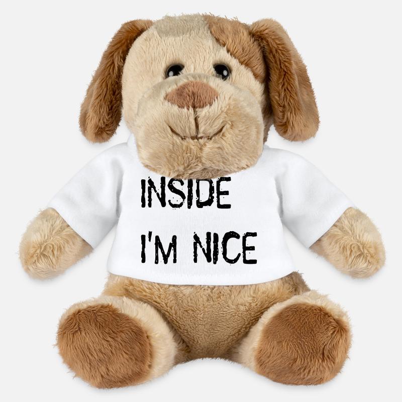 Inside I'm nice. - MiniFeet® Hund Helge - Weiß